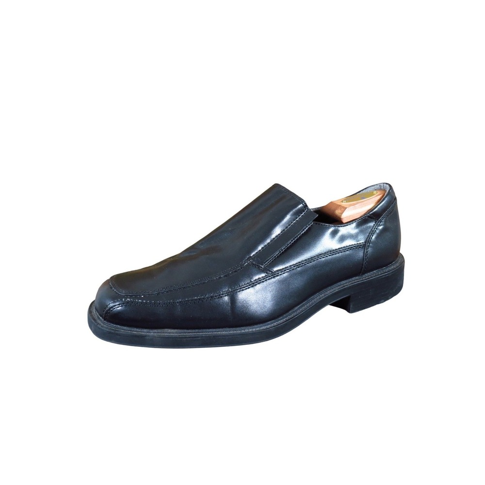 George MNGE0520002 Mens Slip On Loafer Size 11 Formal Dress Shoe Black Synthetic